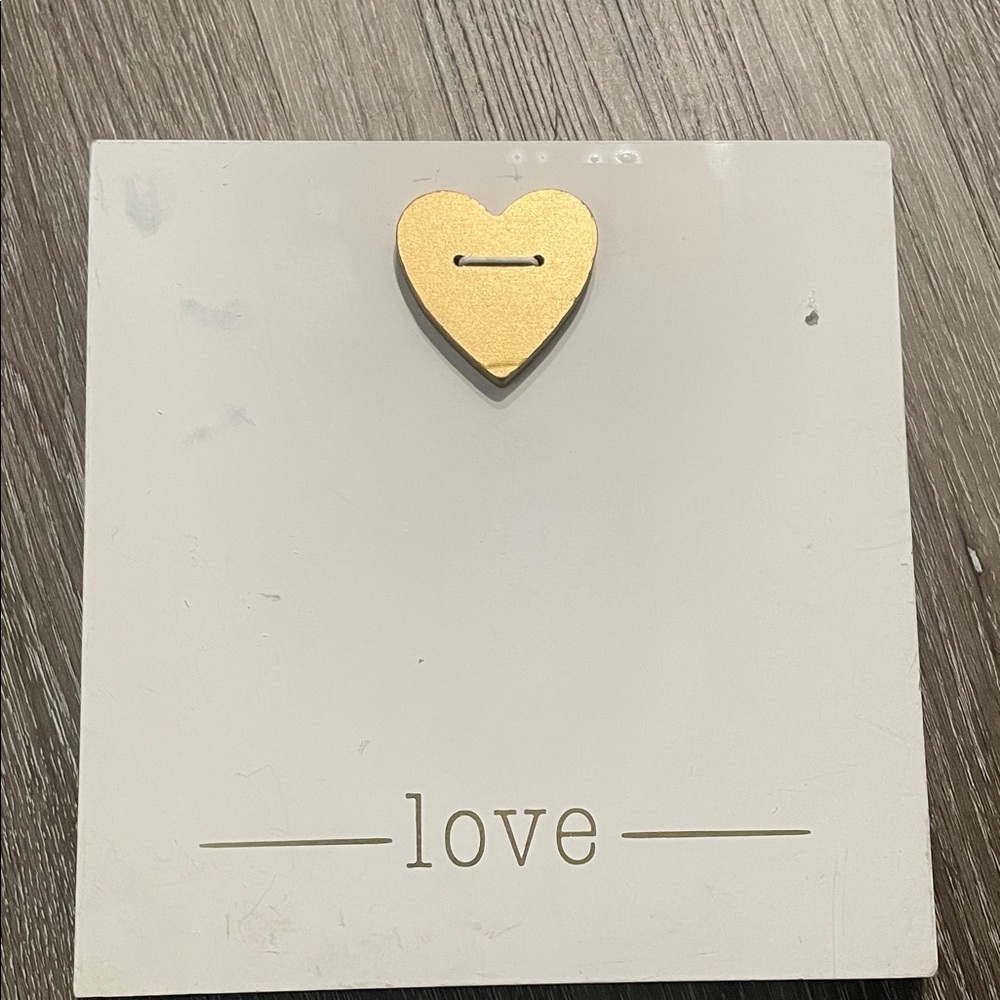 Gold Heart Love Plaque